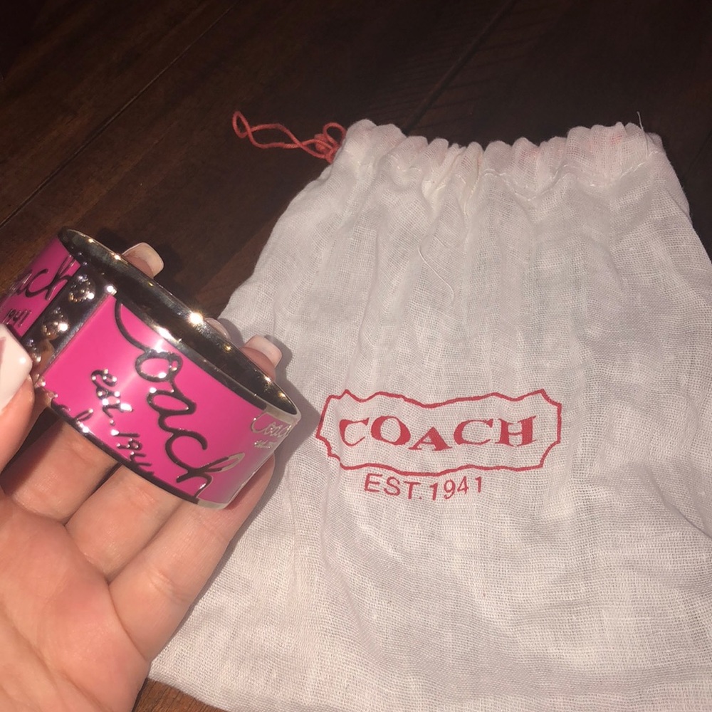 Coach pink bracelet
